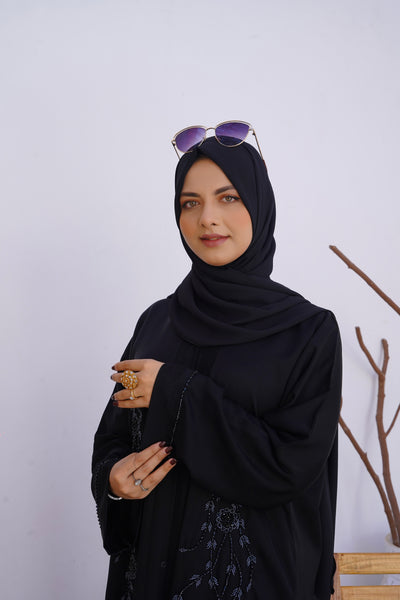 BAREERAH Pure Hand Embroidered Abaya (THF-5024)