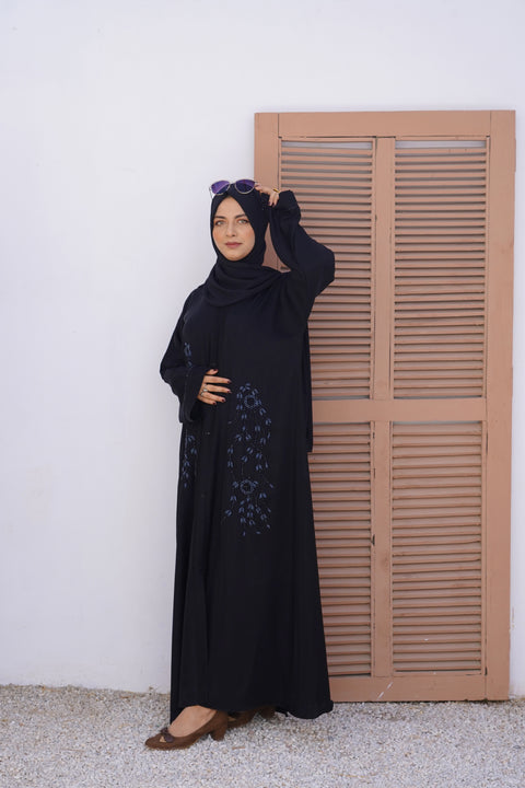 BAREERAH Pure Hand Embroidered Abaya (THF-5024)
