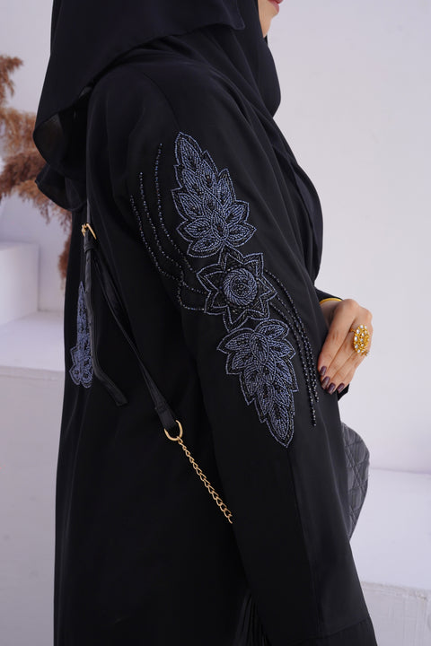 HALEEF Hand Embroidered Abaya (THF-5025)