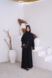 HALEEF Hand Embroidered Abaya (THF-5025)