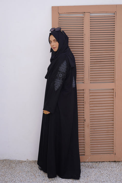 HALEEF Hand Embroidered Abaya (THF-5025)