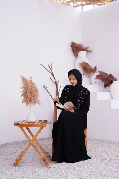 HOORIA Hand Embroidered Abaya ( THF-4028)