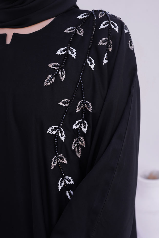 HOORIA Hand Embroidered Abaya ( THF-4028)