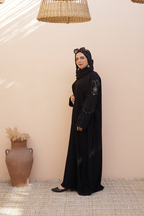 HIFZA Pure Hand embroidered  Abaya (THF-4027)