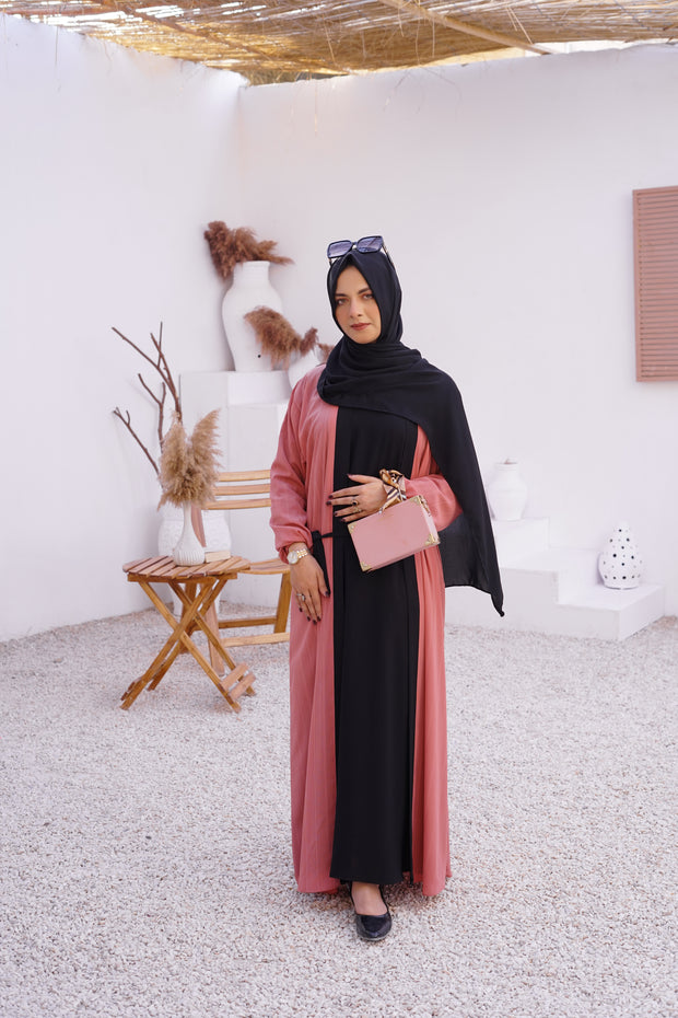 QIRAT Double Layer  Abaya With Stroller (THF-3026)