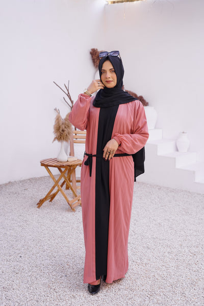 QIRAT Double Layer  Abaya With Stroller (THF-3026)