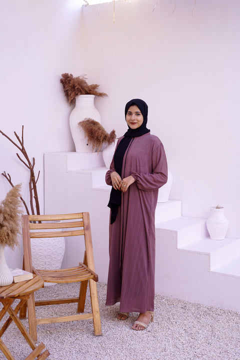 ROOHI  Full Zipper Style Abaya With Stroller (THF-3027)