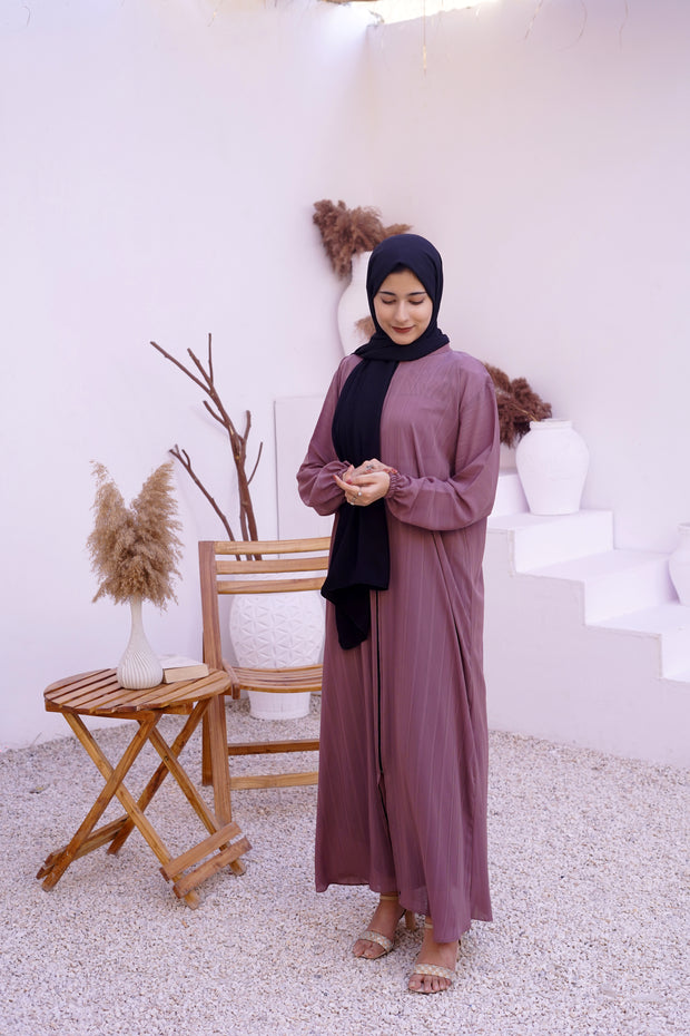 ROOHI  Full Zipper Style Abaya With Stroller (THF-3027)